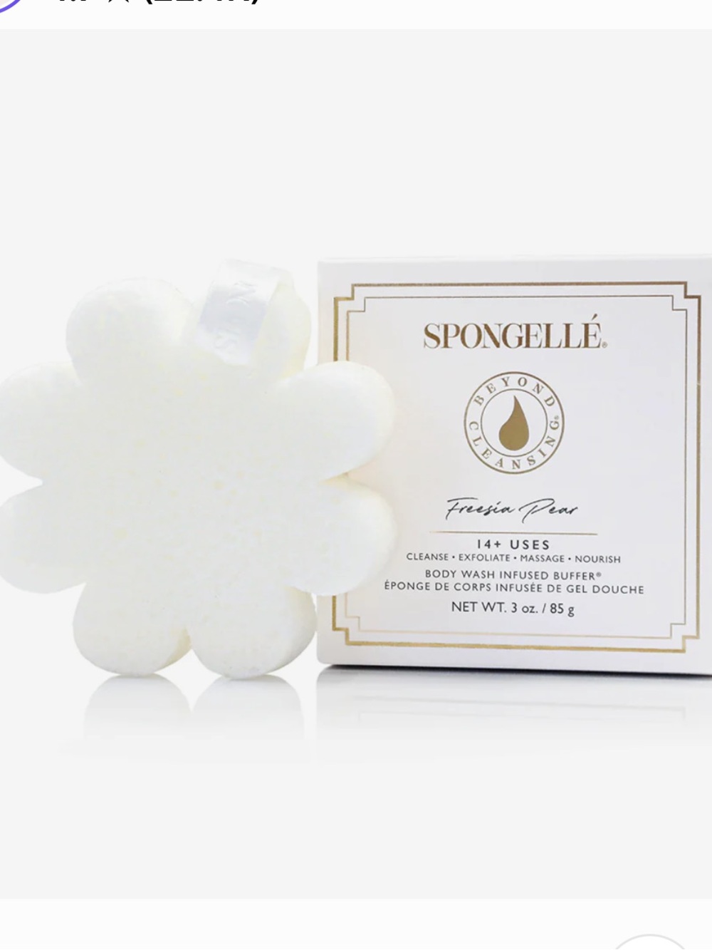 Spongelle Freesia Pear Body Wash Infused Body Buffer 3oz BRAND NEW/SEALED
